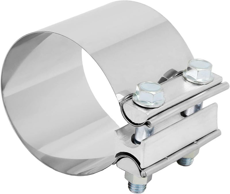 DOCAS 4 Inch 4" Butt Joint Exhaust Band Clamp Sleeve Stainless Steel 2pcs - Image 5